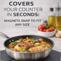 SuvyQen™ HeatNest™ Magnetic Foldable Trivet Set (4-Pack, Expandable)
