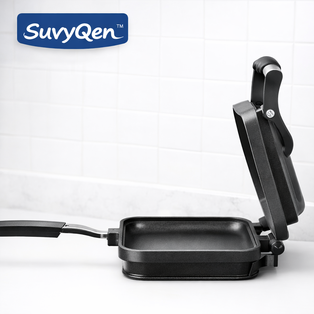 SuvyQen™ FlipForge™ Dual-Surface Breakfast Press