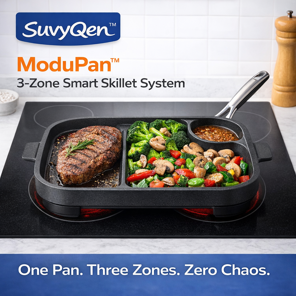 SuvyQen™ ModuPan™ 3-Zone Smart Skillet System