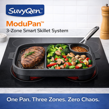 SuvyQen™ ModuPan™ 3-Zone Smart Skillet System